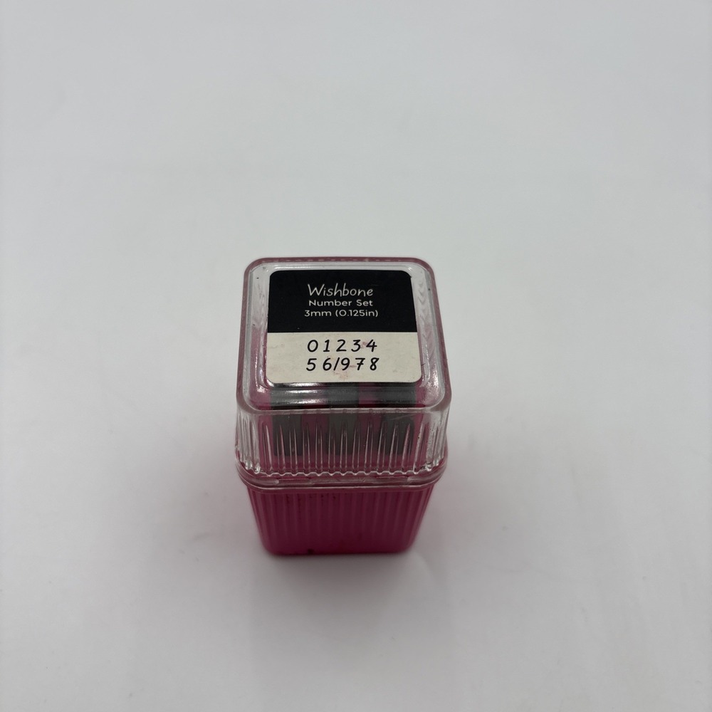 3mm Number Metal Stamps Set 9pc w/ Plastic Case